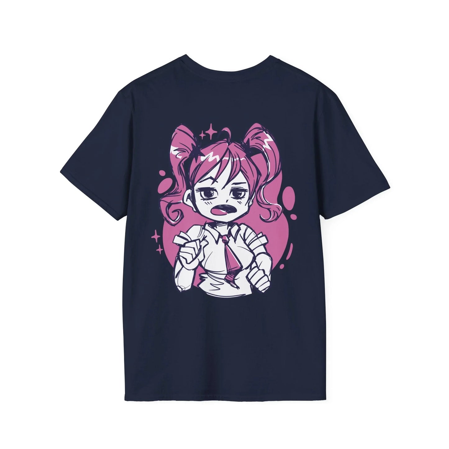 Anime Girl sketched - Anime World - Unisex T-Shirt - Back Print - STREET STYLE