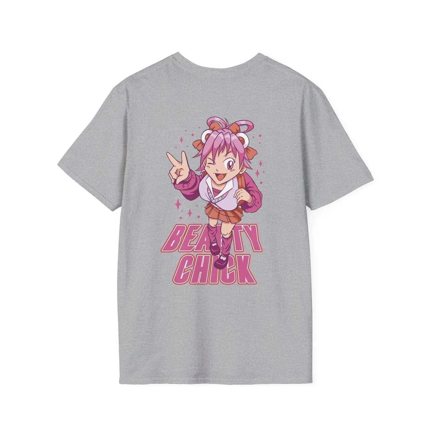 Beauty Chick - Anime World - Unisex T-Shirt - Back Print - STREET STYLE