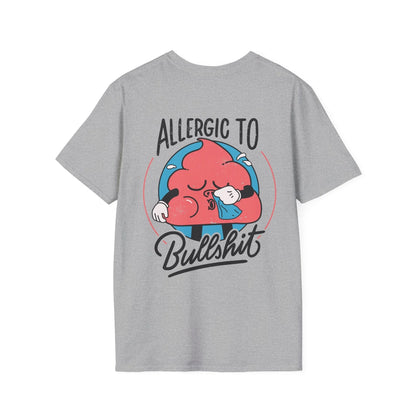 Allergic to Bullshit - Antisocial Retro - Unisex T-Shirt - Back Print - STREET STYLE