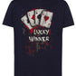 Lucky winner Poker Carte da Gioco 4-0 T-shirt Urban Men Uomo 100% Cotone Pettinato JK - STREET STYLE
