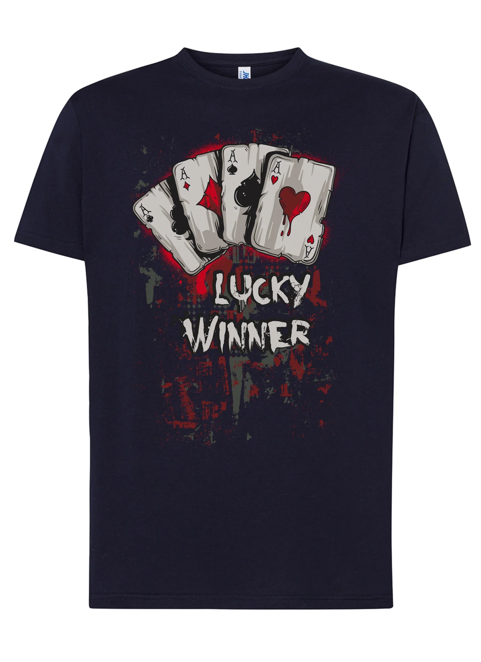 Lucky winner Poker Carte da Gioco 4-0 T-shirt Urban Men Uomo 100% Cotone Pettinato JK - STREET STYLE