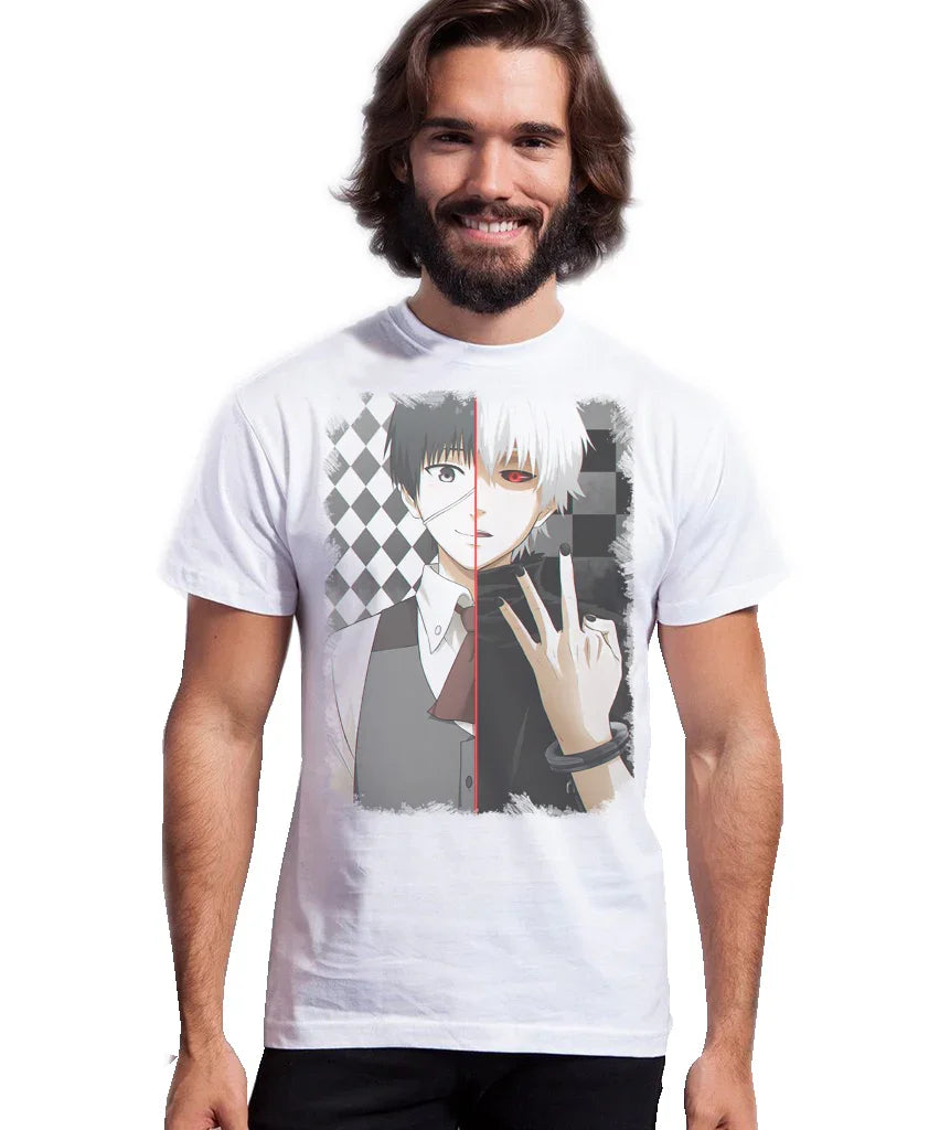 Goku Ghoul Manga Anime Fumetti 6003-5 T-shirt Urban Men Uomo 100% Cotone Pettinato JK - STREET STYLE