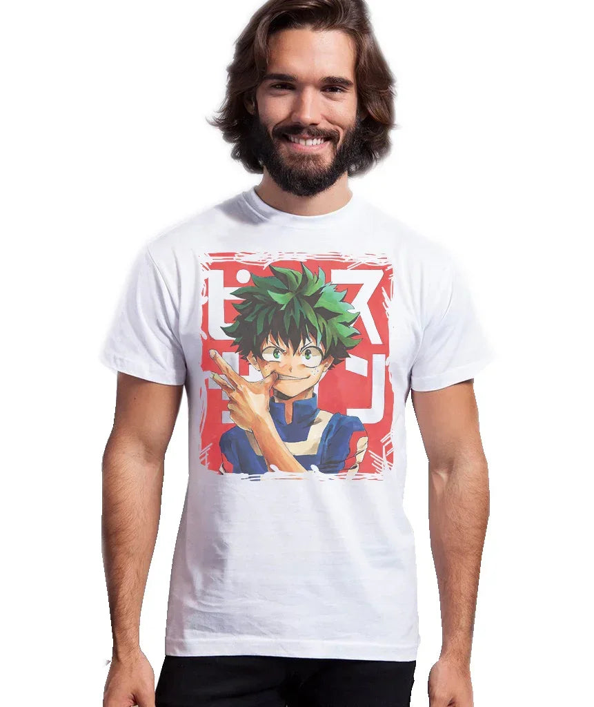 Boku no Hero Academia Manga Anime Fumetti 6005-2 T-shirt Urban Men Uomo 100% Cotone Pettinato JK - STREET STYLE