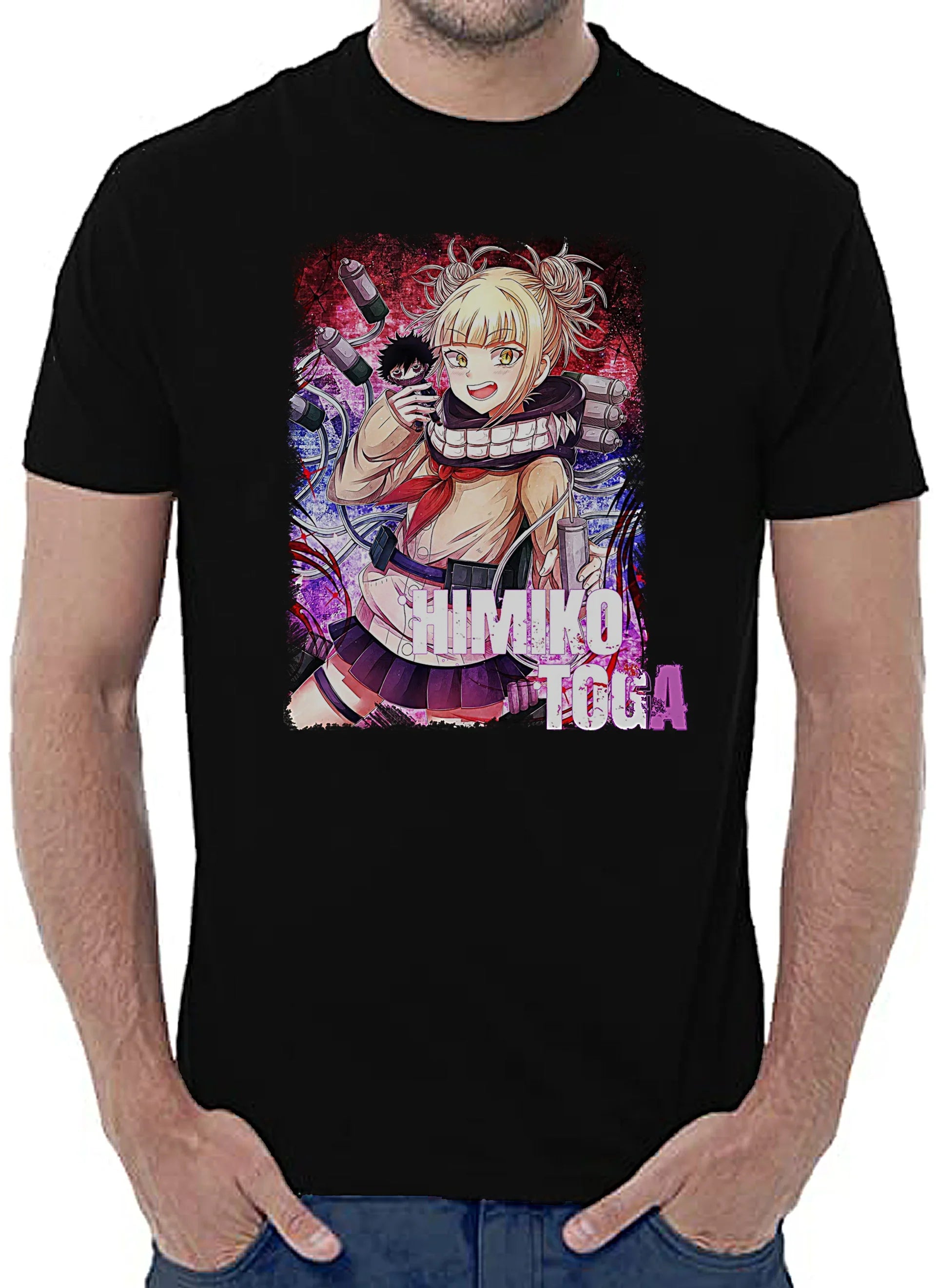 Himiko Toga Transformation Manga Anime Fumetti 6005-7 T-shirt Urban Men Uomo 100% Cotone Pettinato JK - STREET STYLE