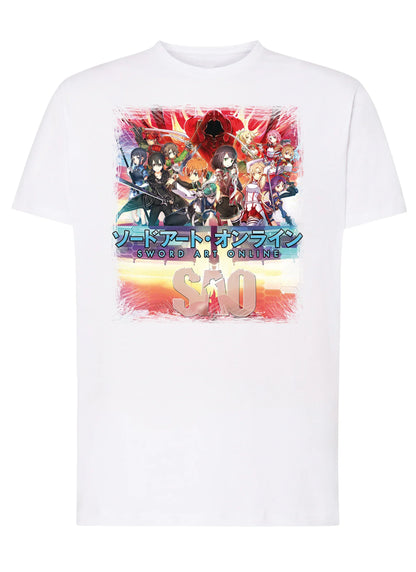 Sword art Online Manga Anime Fumetti 6008-2 T-shirt Urban Men Uomo 100% Cotone Pettinato JK - STREET STYLE