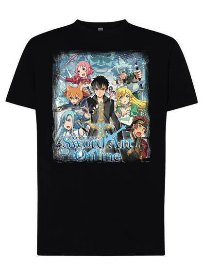 Sword art Online Manga Anime Fumetti 6008 T-shirt Urban Men Uomo 100% Cotone Pettinato JK - STREET STYLE