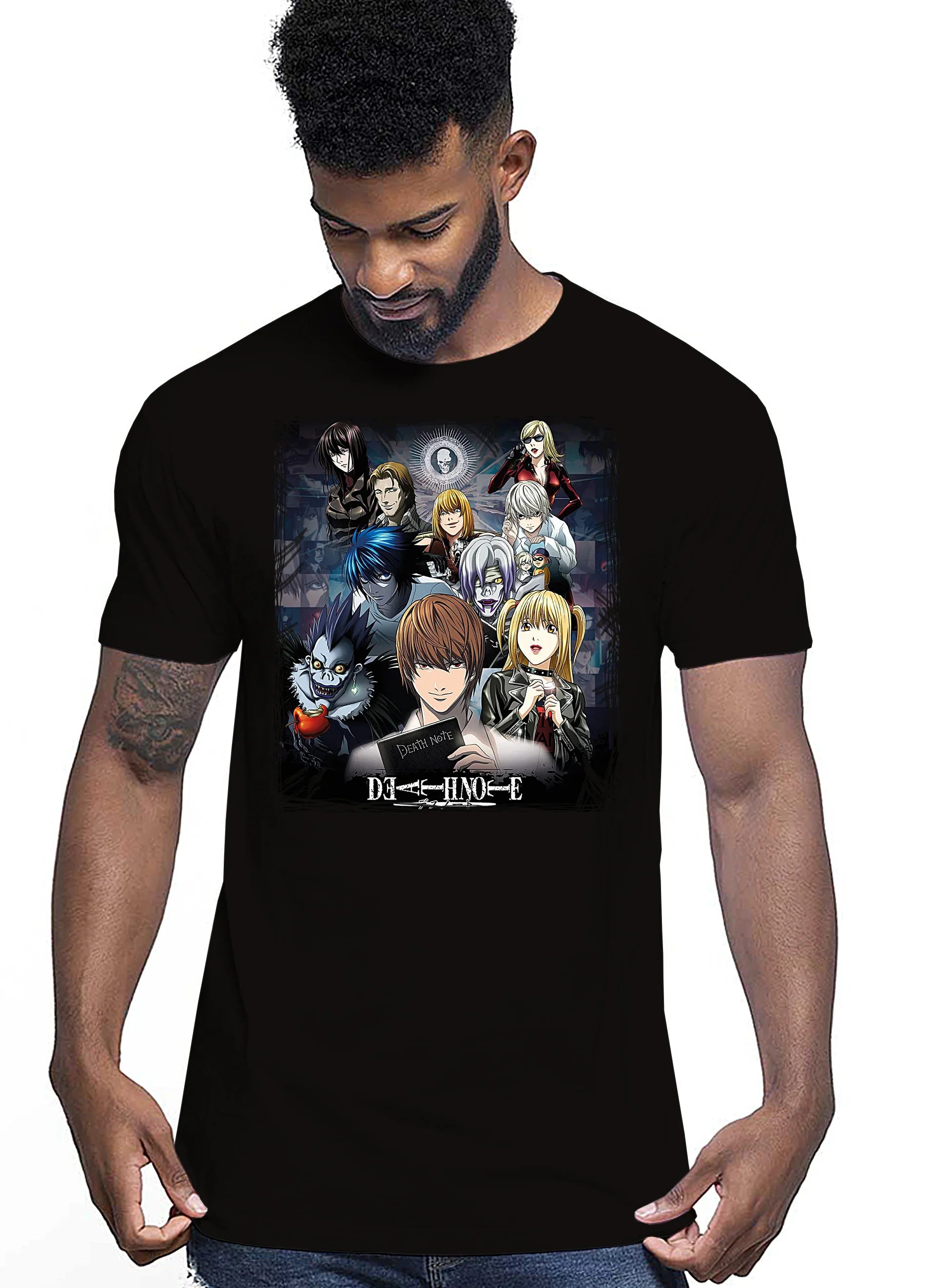 Death Note Manga Anime Fumetti 6010-2 T-shirt Urban Men Uomo 100% Cotone Pettinato JK - STREET STYLE