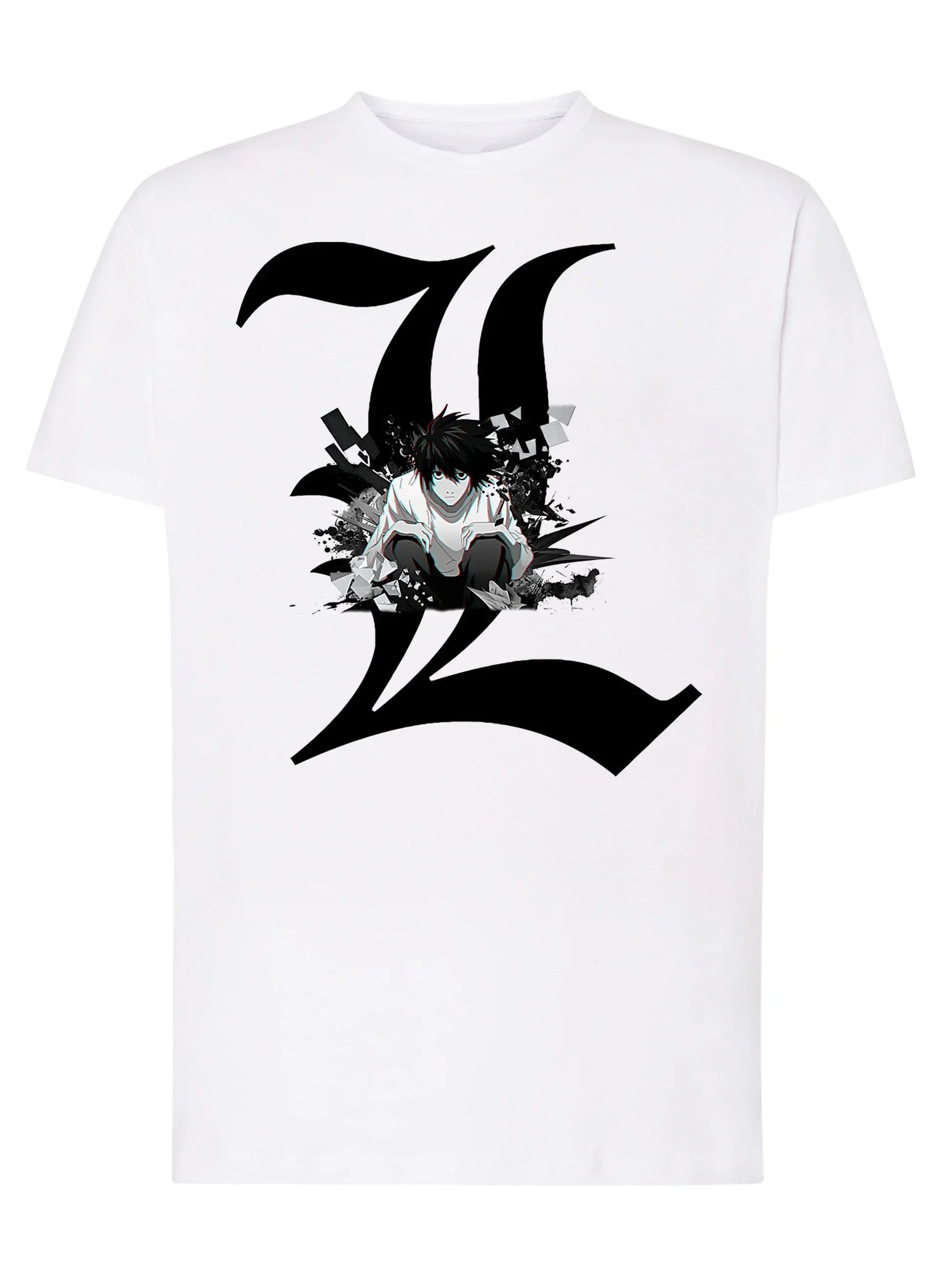 Death Note L3D Manga Anime Fumetti 6010-5 T-shirt Urban Men Uomo 100% Cotone Pettinato JK - STREET STYLE