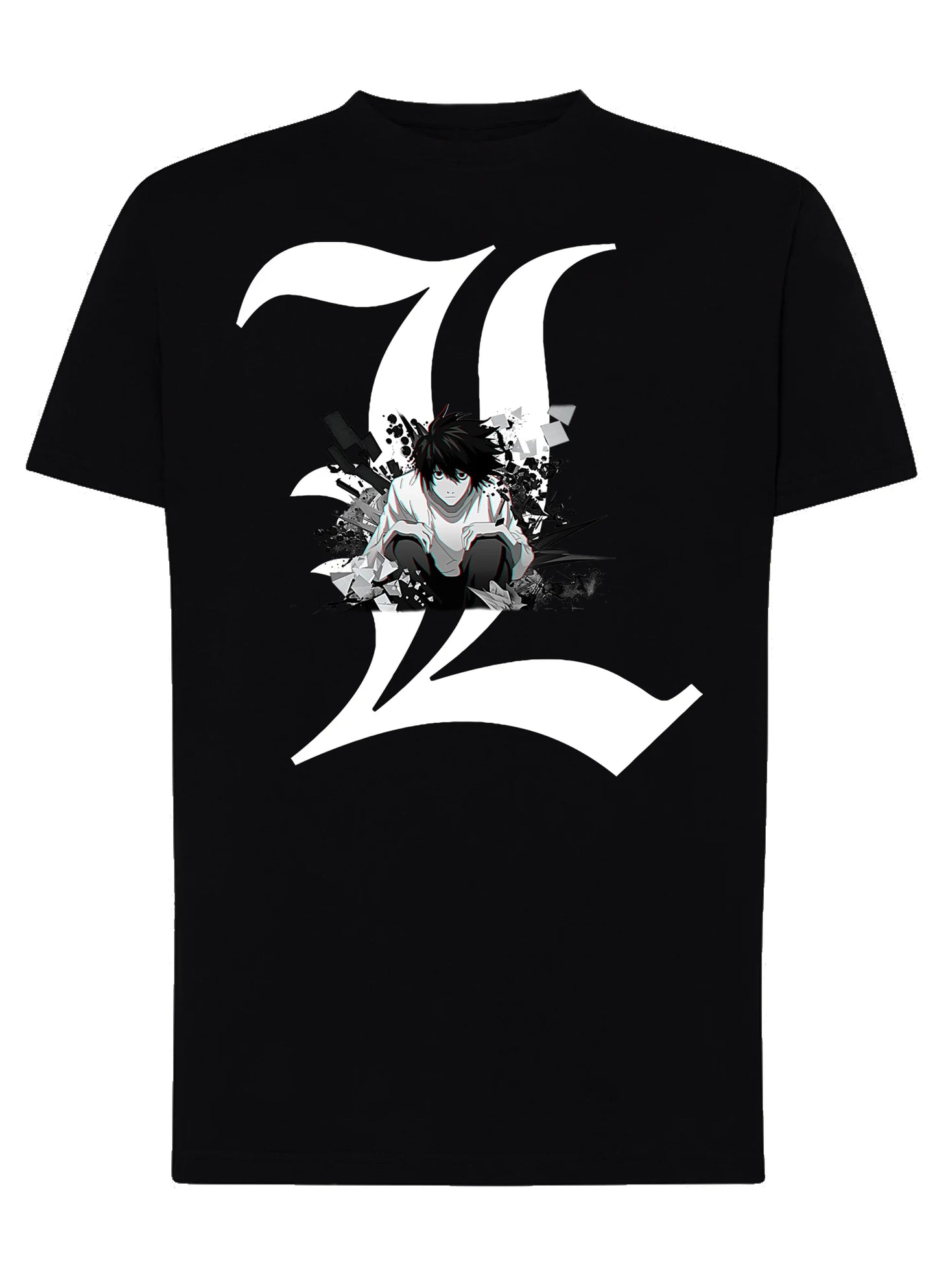 Death Note L3D Manga Anime Fumetti 6010-5 T-shirt Urban Men Uomo 100% Cotone Pettinato JK - STREET STYLE