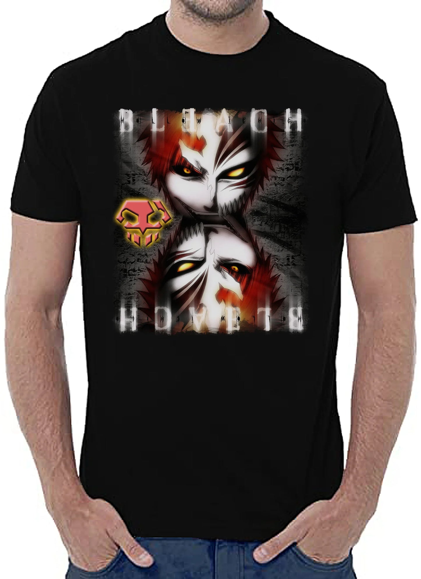 Bleach Duo Manga Anime Fumetti 6011-3 T-shirt Urban Men Uomo 100% Cotone Pettinato JK - STREET STYLE