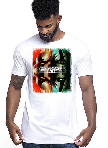 Bleach Doble face Manga Anime Fumetti 6011-4 T-shirt Urban Men Uomo 100% Cotone Pettinato JK - STREET STYLE