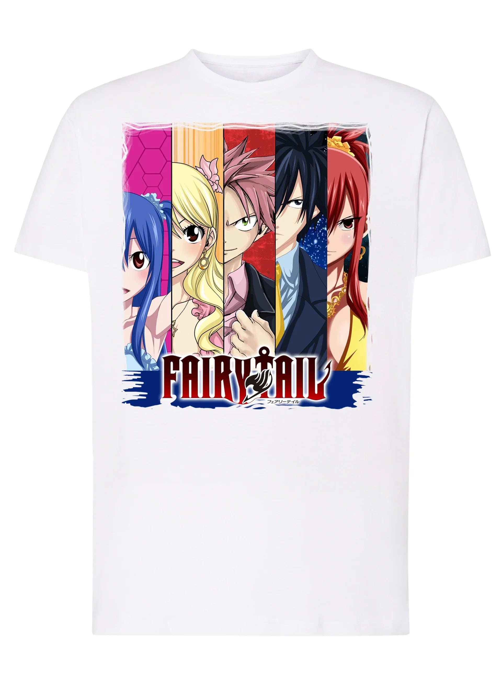 Fairy Tail Manga Anime Fumetti 6012-2 T-shirt Urban Men Uomo 100% Cotone Pettinato JK - STREET STYLE