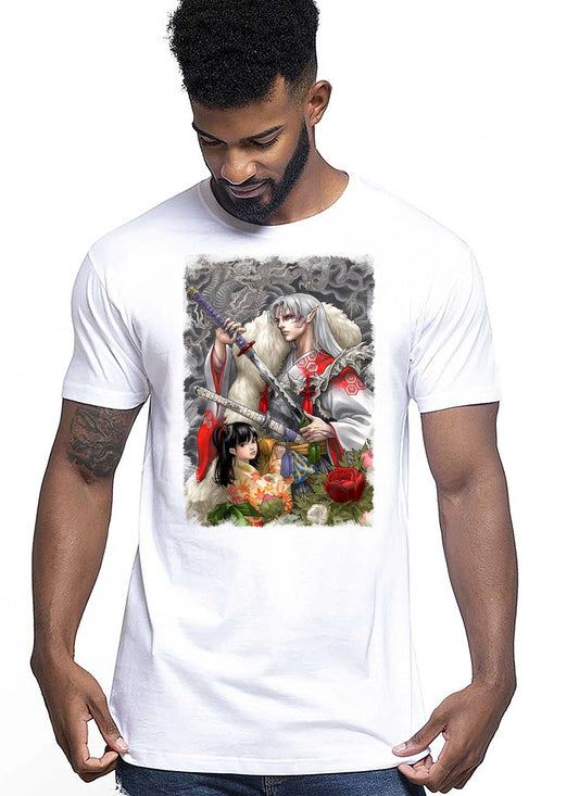 InuYasha Giapponese Manga Anime Fumetti 6013 T-shirt Urban Men Uomo 100% Cotone Pettinato JK - STREET STYLE