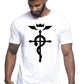 Fullmetal Alchemist Manga Anime Fumetti 6014-2 T-shirt Urban Men Uomo 100% Cotone Pettinato JK - STREET STYLE