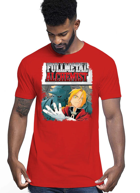 Fullmetal Alchemist Manga Anime Fumetti 6014-3 T-shirt Urban Men Uomo 100% Cotone Pettinato JK - STREET STYLE