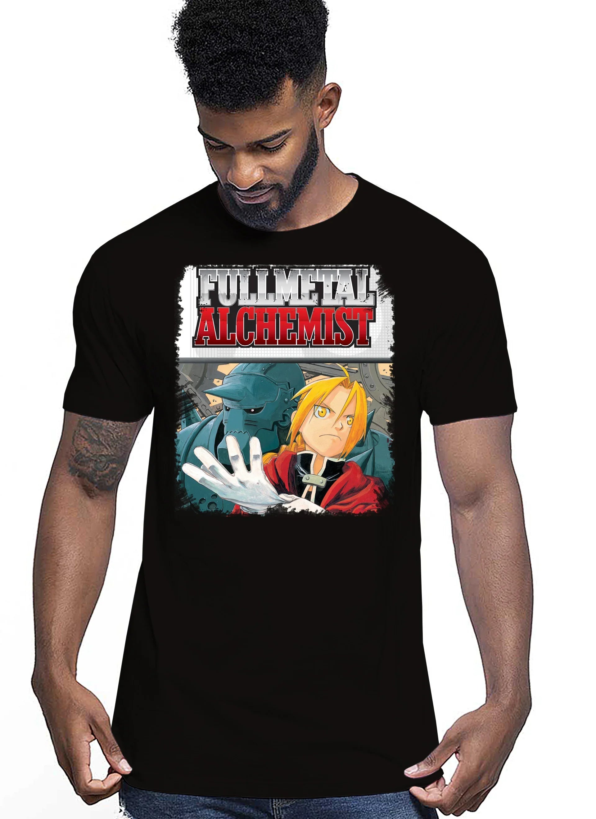 Fullmetal Alchemist Manga Anime Fumetti 6014-3 T-shirt Urban Men Uomo 100% Cotone Pettinato JK - STREET STYLE