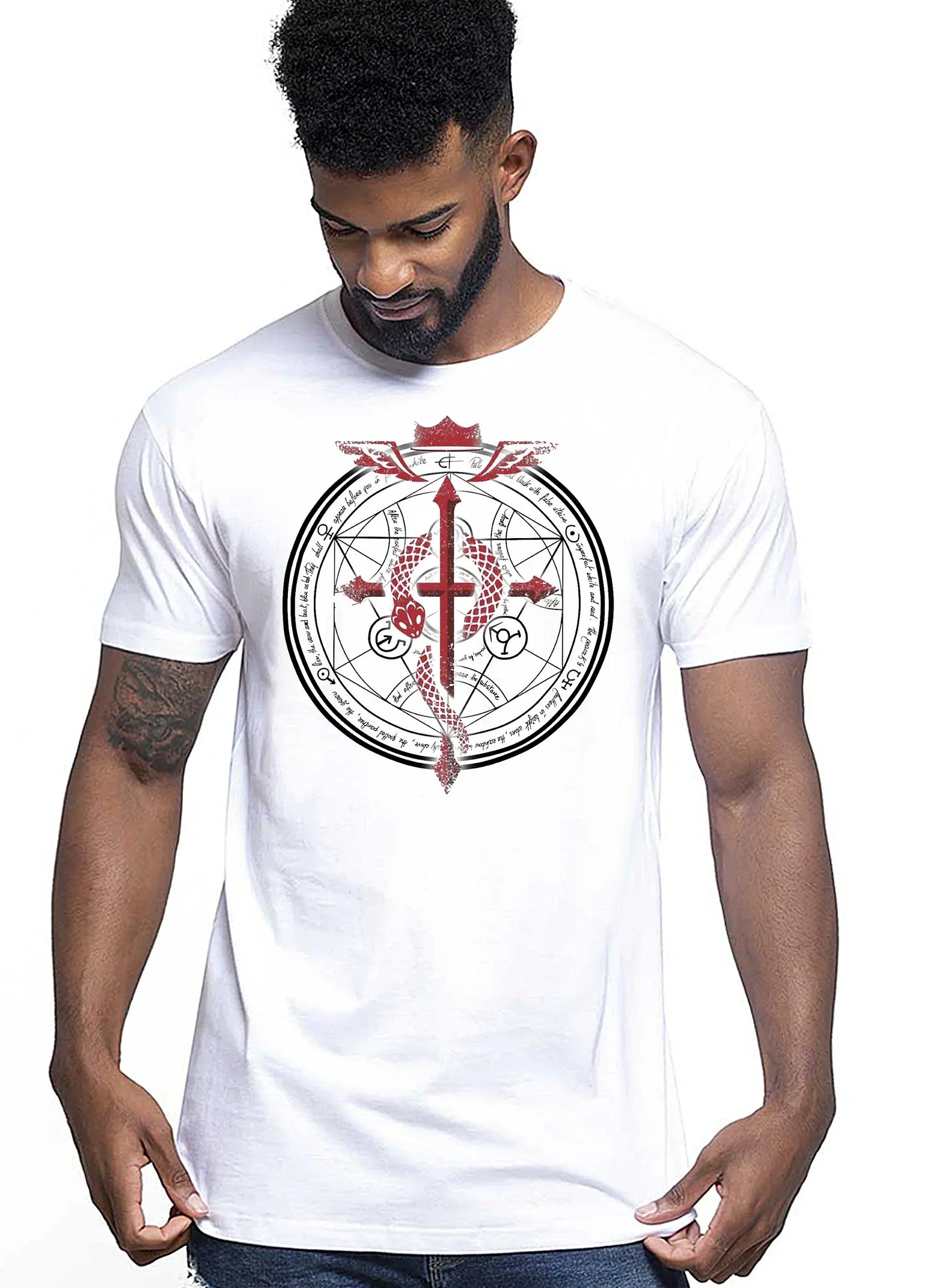 Fullmetal Alchemist Manga Anime Fumetti 6014-4 T-shirt Urban Men Uomo 100% Cotone Pettinato JK - STREET STYLE