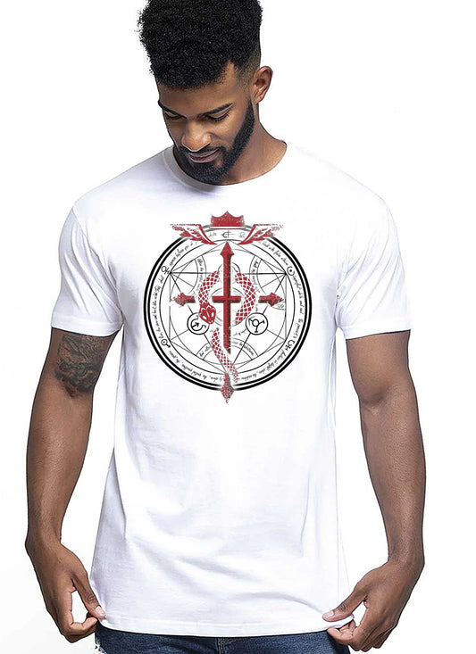 Fullmetal Alchemist Manga Anime Fumetti 6014-4 T-shirt Urban Men Uomo 100% Cotone Pettinato JK - STREET STYLE