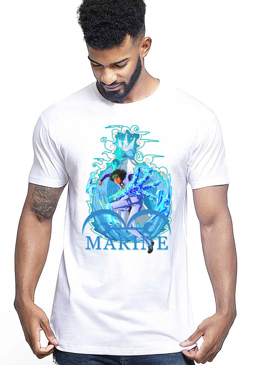 Of Marine 1 Manga Anime Fumetti 6018-32 T-shirt Urban Men Uomo 100% Cotone Pettinato JK - STREET STYLE