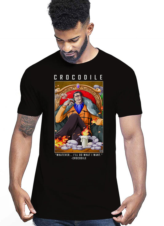 Of Crocodile Manga Anime Fumetti 6018-9 T-shirt Urban Men Uomo 100% Cotone Pettinato JK - STREET STYLE