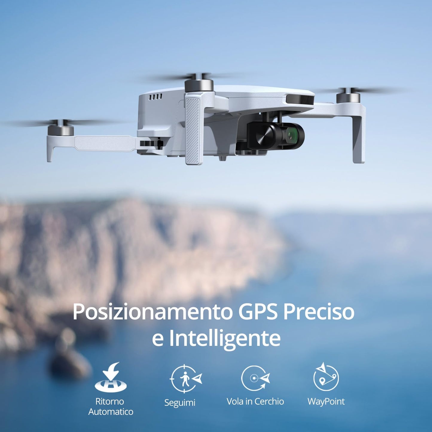 Potensic ATOM SE Combo GPS Drone con Telecamera 4K, 62 Min di Volo, <249g, 4KM FPV Transmissione, Velocità Max 16m/s, Brushless Motore, Ritorno Auto, RC Quadricotter per Principianti e Adulti, C0