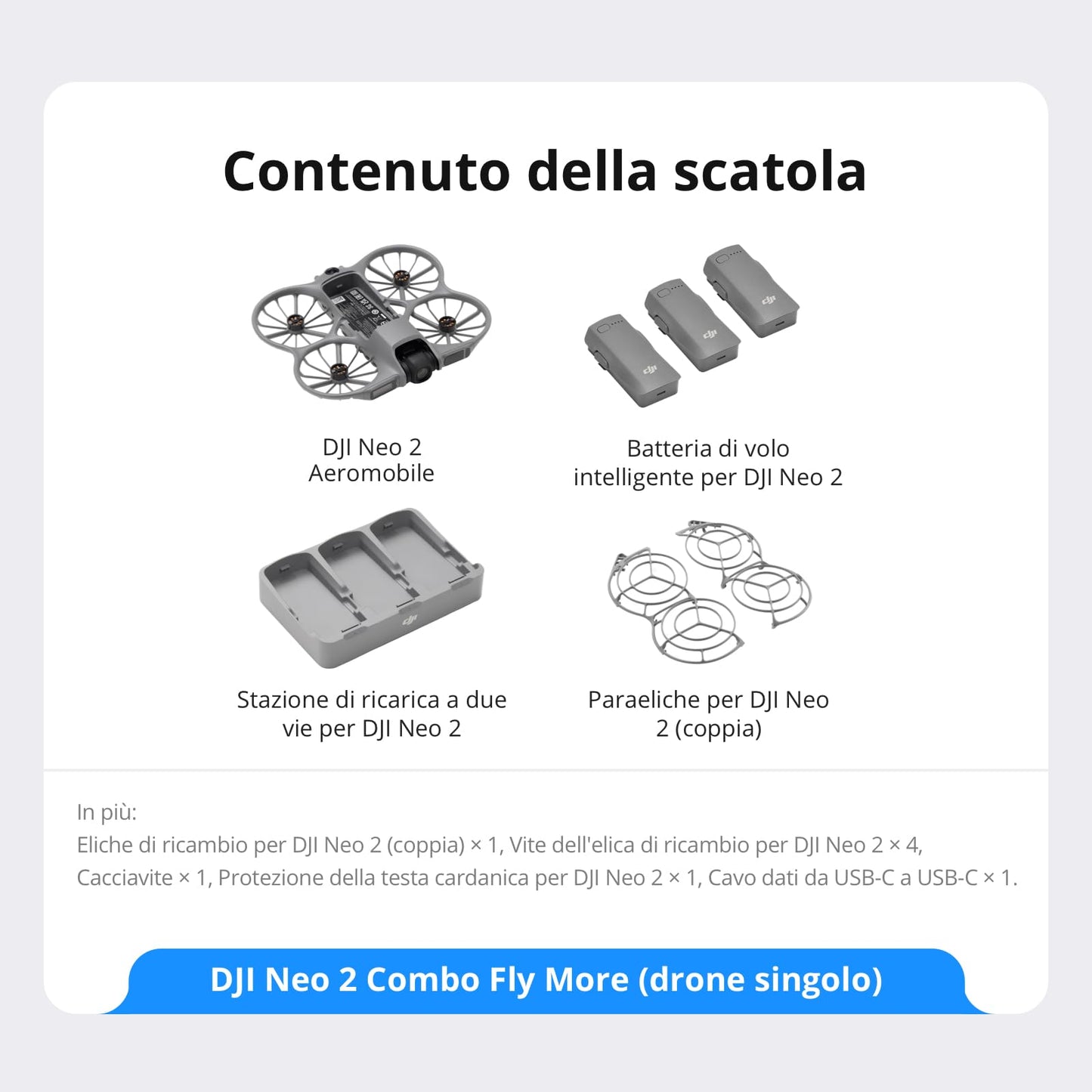 DJI Neo 2 Combo Motion Fly More con RC Motion 3 e Goggles N3, trasmissione stabile con transceiver digitale, drone 4K per principianti, volo FPV, 3 batterie