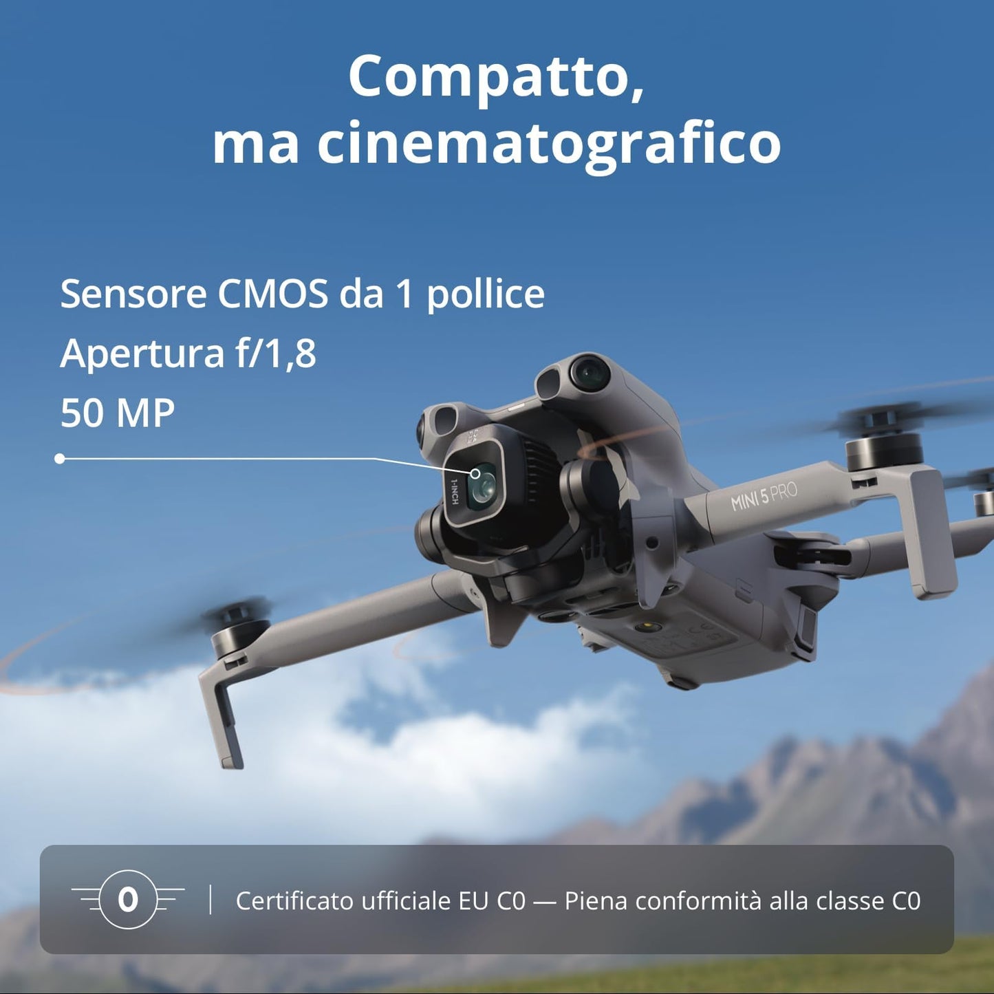DJI Mini 5 Pro Combo Fly More con DJI RC 2 e DJI Care di 1 anno, drone 4K per principianti, drone con fotocamera, CMOS da 1 pollice, rilevamento degli ostacoli, ActiveTrack 360°, C0