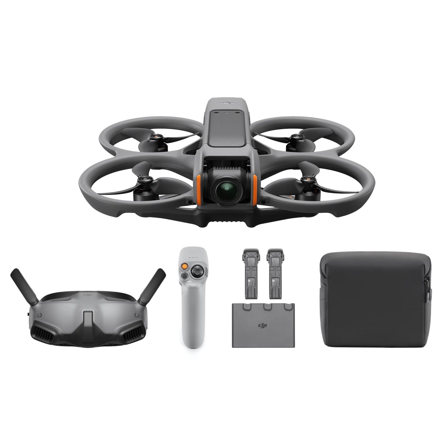 DJI Avata 2 Fly Smart Combo (una batteria), drone FPV con fotocamera 4K, esperienza immersiva, paraeliche integrati, FOV da 155°, drone con fotocamera con Goggles N3 e RC Motion 3