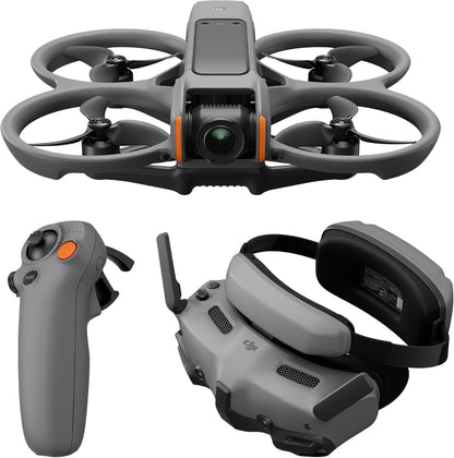 DJI Avata 2 Fly Smart Combo (una batteria), drone FPV con fotocamera 4K, esperienza immersiva, paraeliche integrati, FOV da 155°, drone con fotocamera con Goggles N3 e RC Motion 3