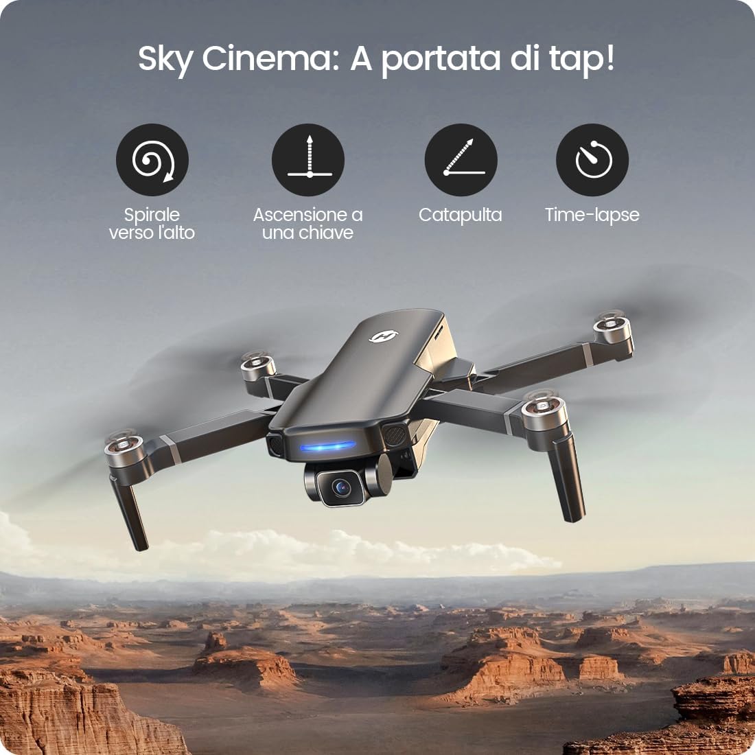 Holy Stone HS360S GPS Drone con Telecamera 4K per Adulti Principianti, RC quadcopterr con 3KM FPV Trasmissione, Motore Brushless, Follow Me, Ritorno a Casa Intelligente, Trasmissione 5G, meno di 249g