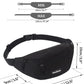 Men's Women's Waist Bag, Sports Waist Bag with 4 Zip Pockets, Men's Waist Bag, Small Adjustable Belt, Waterproof Work Waist Bag for Cycling Running Hiking Trekking Concerts - STREET STYLE