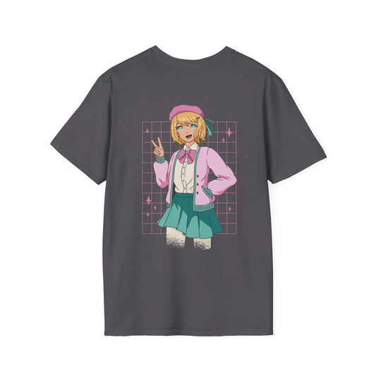 Sweet Anime Girl - Anime World - Unisex T-Shirt - Back Print - STREET STYLE