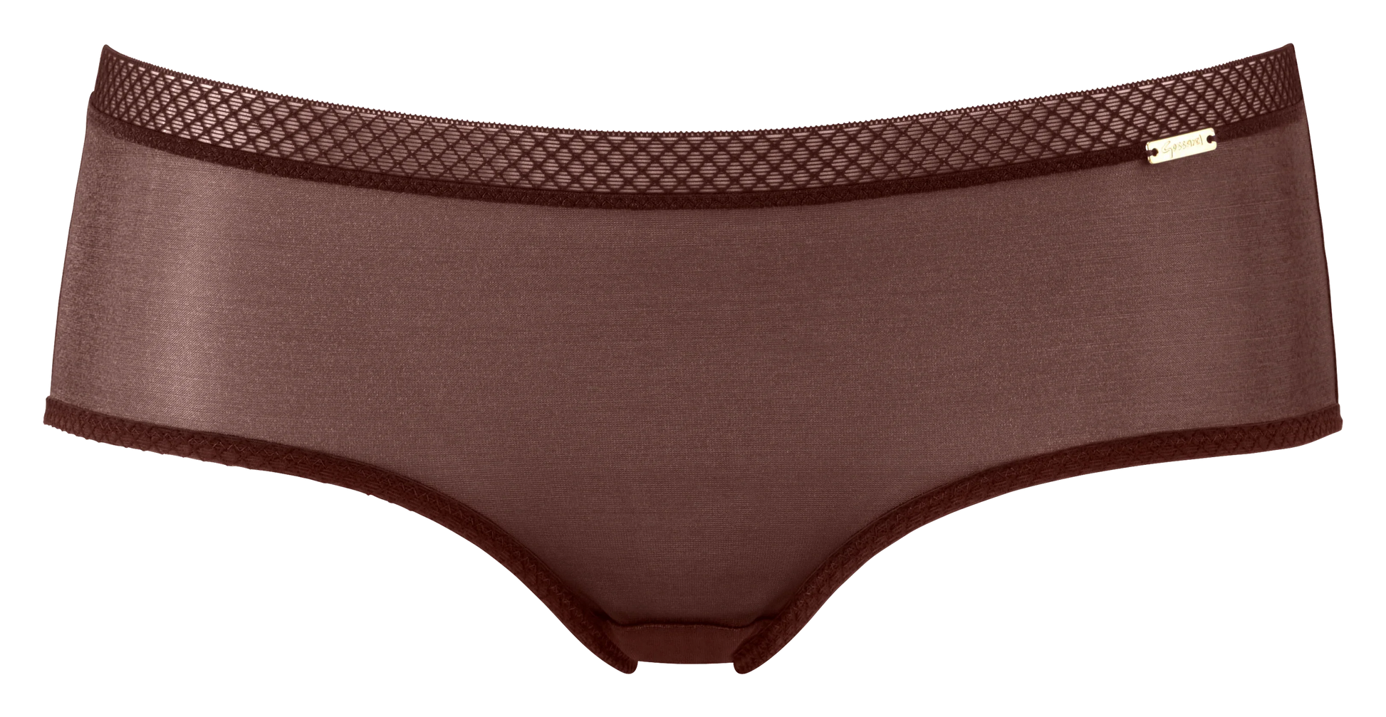 Sheer See Through Shorts Panty Gossard Glossies Brown - STREET STYLE