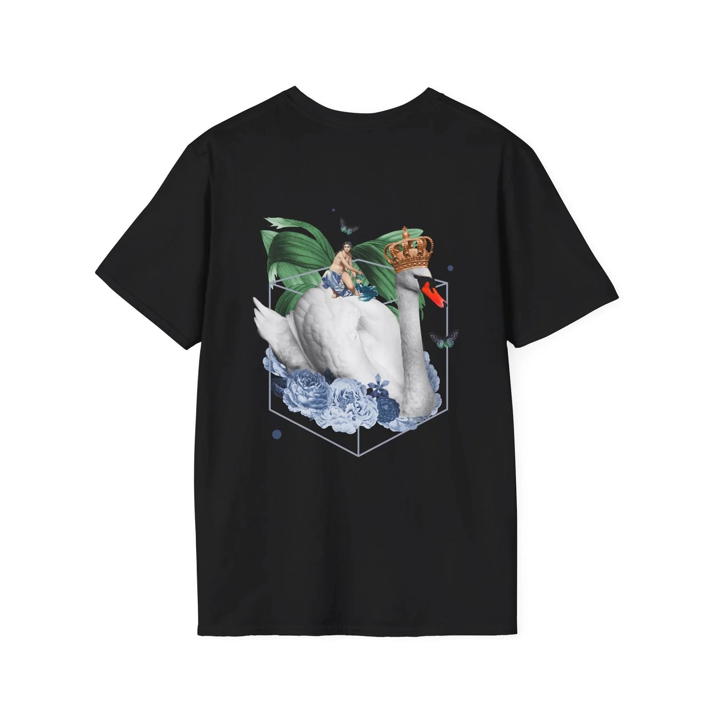 Swan - Quirky Collage - Unisex T-Shirt - Back Print - STREET STYLE