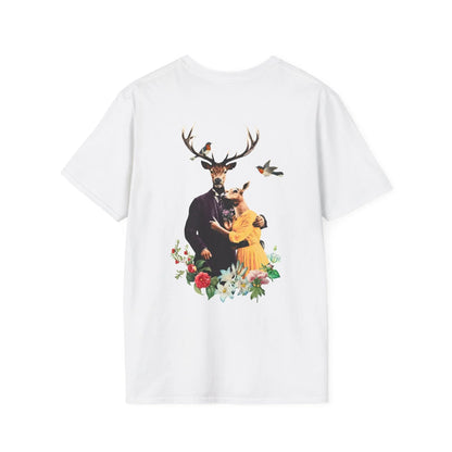 Deers - Animal Human - Unisex T-Shirt - Back Print - STREET STYLE