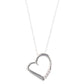 14K Silver Plated Necklace Love Heart Pave Pendant Necklace - STREET STYLE