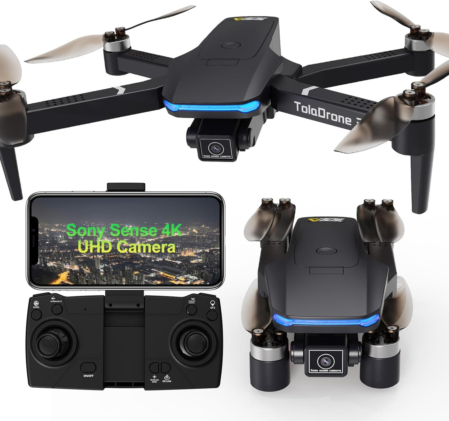 Drone con Fotocamera 4K UHD per Adulti, Droni GPS con Motore Brushless, Trasmissione in Tempo Reale 5G, Seguimi, Ritorno Automatico, Drone per Principianti TD31GPS