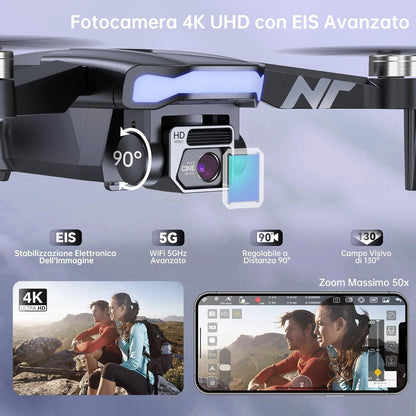 N11 PRO Drone GPS con fotocamera per adulti 4K UHD, 90 minuti di volo lungo, lunga distanza di controllo, ritorno auto, conseguenza automatica, motore brushless, 5G FPV RC Quadcopter per