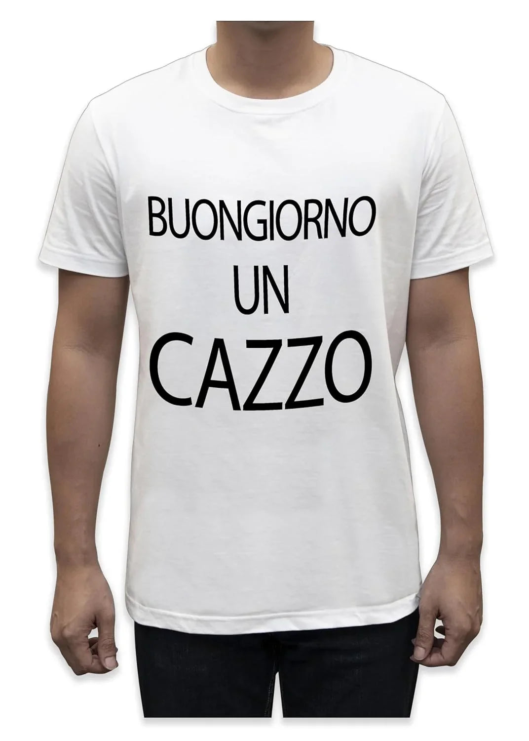 Unisex T-Shirt Short Sleeve T-Shirt with Funny Phrases Funny Joke Funny Print (M, St Oca ZZO STOCAZZO STOCAZZO SIMPATICA REBUS) - STREET STYLE