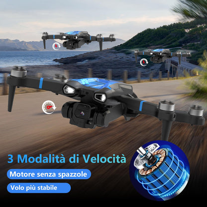 M18LCD Mini Drone con Fotocamera 4K Drone Con Telecomando LCD 3D Flip Design Pieghevole Telecomando Ricaricabile 3 Velocità Quadricottero RC per Principianti