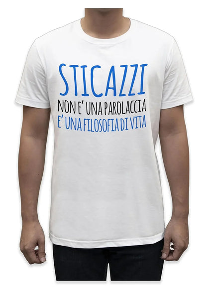 Unisex T-Shirt Short Sleeve T-Shirt with Funny Phrases Funny Joke Funny Print (M, St Oca ZZO STOCAZZO STOCAZZO SIMPATICA REBUS) - STREET STYLE