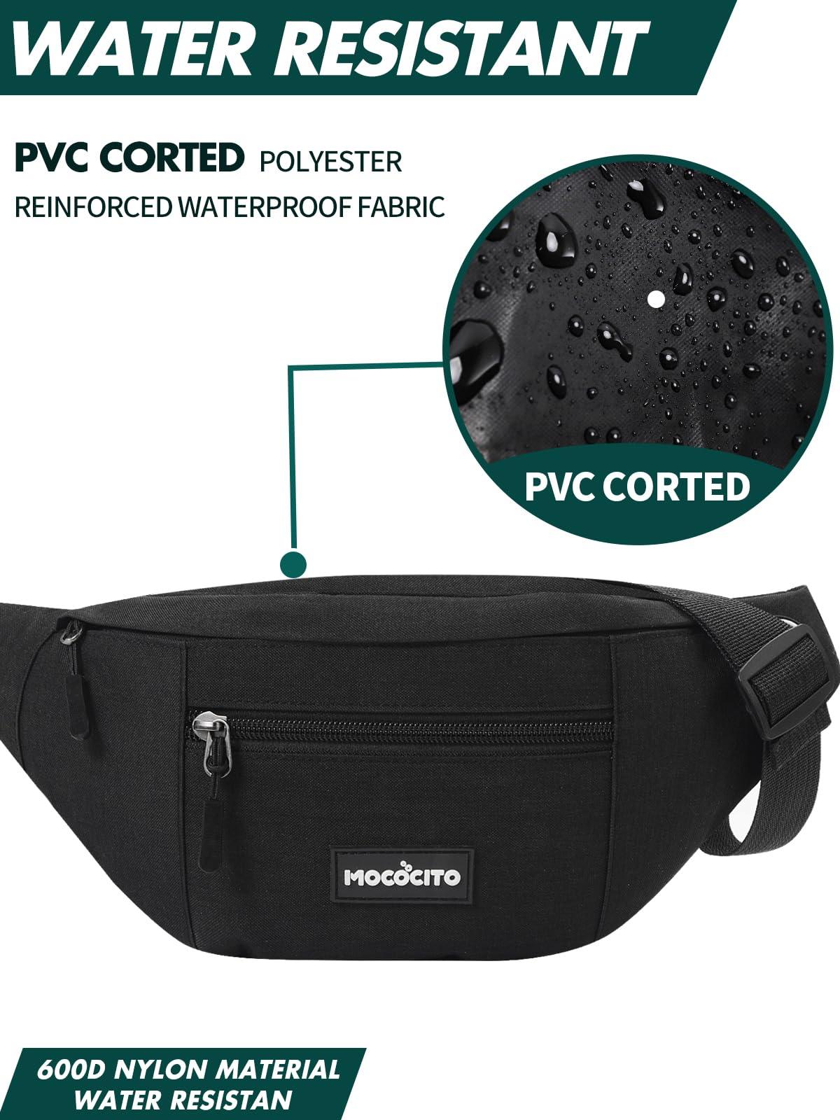 Men's Women's Waist Bag, Sports Waist Bag with 4 Zip Pockets, Men's Waist Bag, Small Adjustable Belt, Waterproof Work Waist Bag for Cycling Running Hiking Trekking Concerts - STREET STYLE