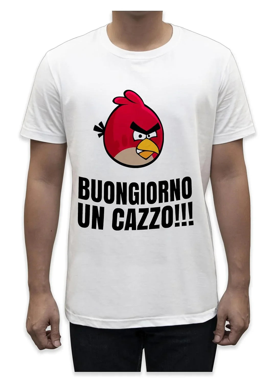 Unisex T-Shirt Short Sleeve T-Shirt with Funny Phrases Funny Joke Funny Print (M, St Oca ZZO STOCAZZO STOCAZZO SIMPATICA REBUS) - STREET STYLE