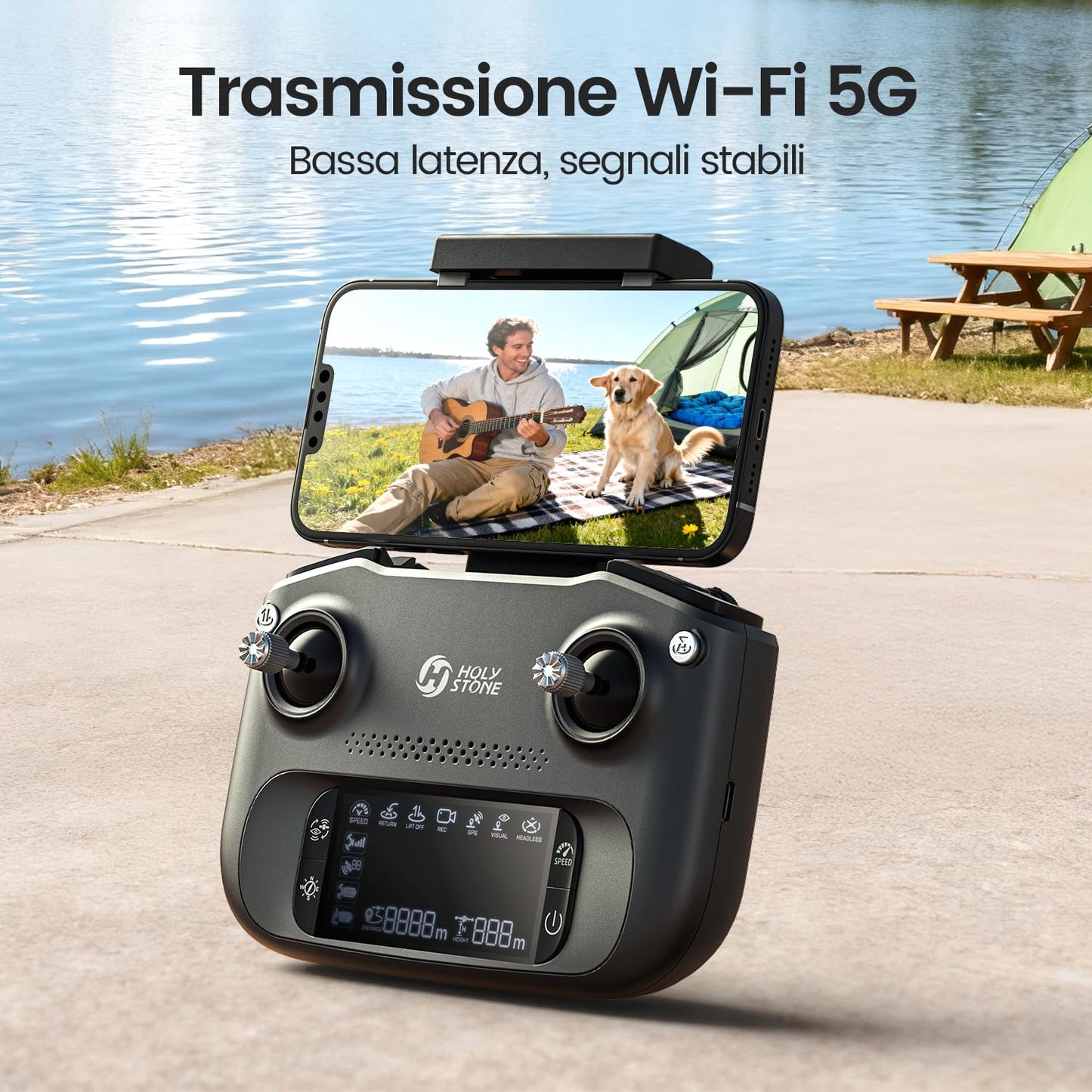 Holy Stone HS175G Drone con Telecamera 8K, Motore Brushless, 60 Minuti di Volo, GPS e Ritorno Intelligente, Drone con Telecamera 4K Professionale, Modalità a 2 Velocità, Batteria Ricarica Rapida, C0