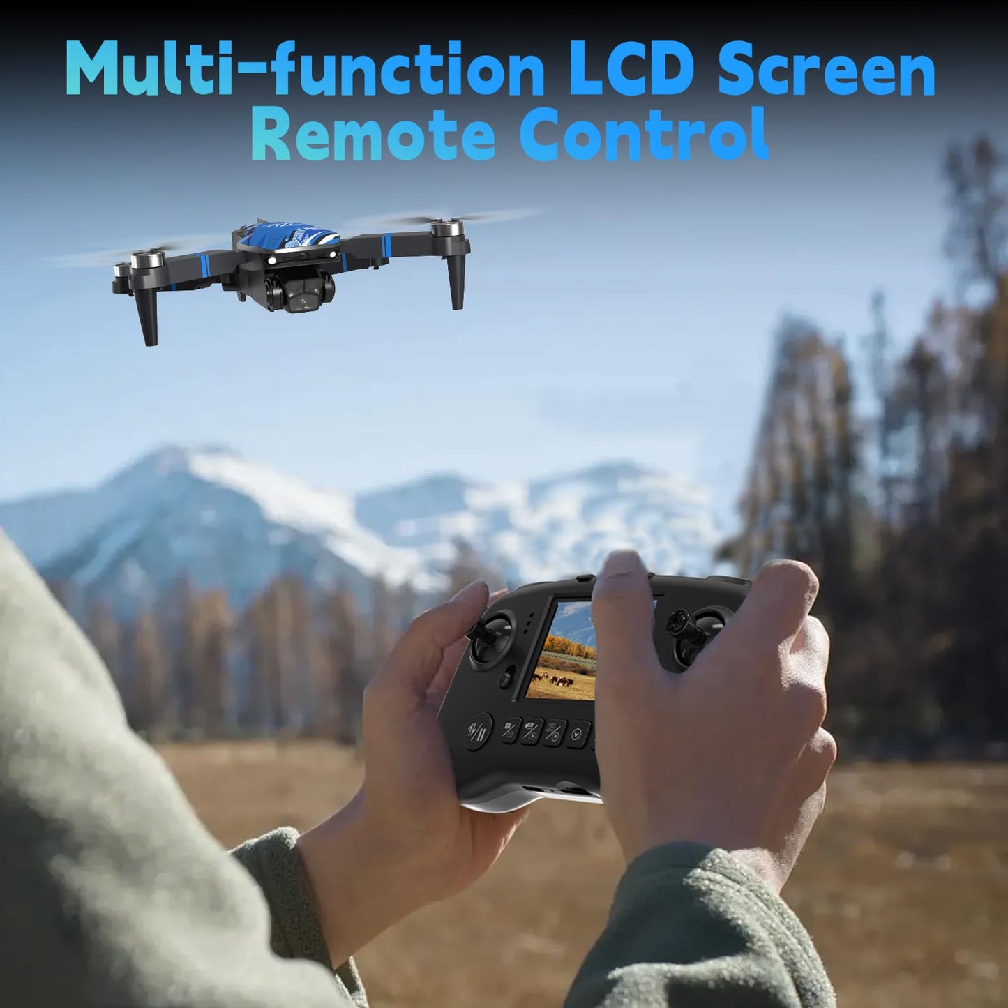 Drone con Fotocamera 4k per Adulti, Droni con 2,8 Pollici Schermo LCDProfessionisti, Evitamento Ostacoli 270°, Motore Brushless, Mantenimento dell'altitudine, RC Quadcopter per Principianti TT19LCD