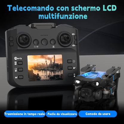 M18LCD Mini Drone con Fotocamera 4K Drone Con Telecomando LCD 3D Flip Design Pieghevole Telecomando Ricaricabile 3 Velocità Quadricottero RC per Principianti