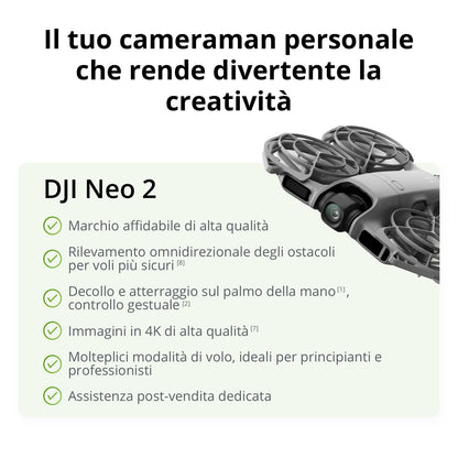 DJI Neo 2 Combo Motion Fly More con RC Motion 3 e Goggles N3, trasmissione stabile con transceiver digitale, drone 4K per principianti, volo FPV, 3 batterie