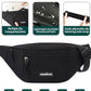 Men's Women's Waist Bag, Sports Waist Bag with 4 Zip Pockets, Men's Waist Bag, Small Adjustable Belt, Waterproof Work Waist Bag for Cycling Running Hiking Trekking Concerts - STREET STYLE
