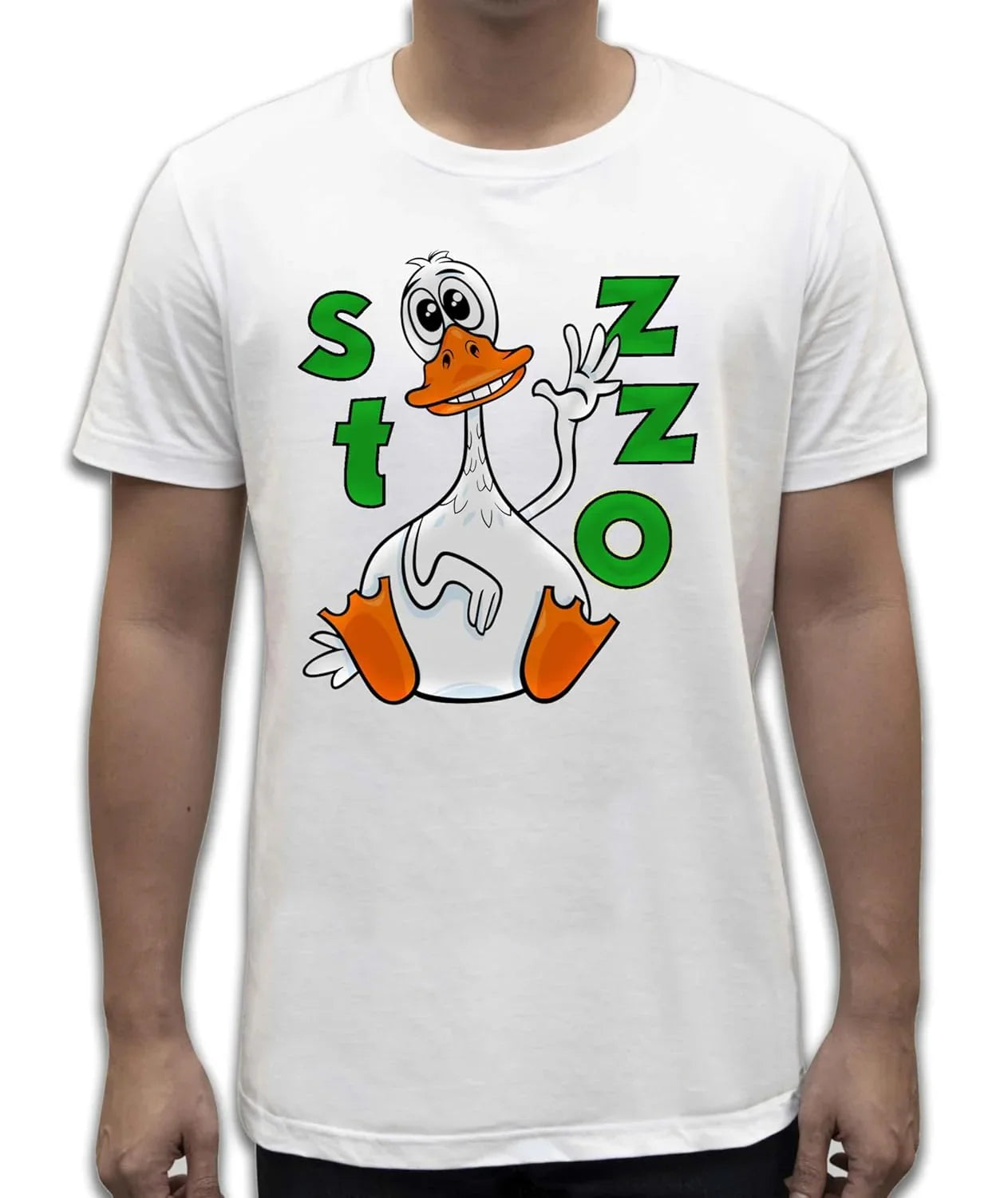 Unisex T-Shirt Short Sleeve T-Shirt with Funny Phrases Funny Joke Funny Print (M, St Oca ZZO STOCAZZO STOCAZZO SIMPATICA REBUS) - STREET STYLE