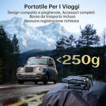 Drone GPS con telecamera 4K, tempo di volo lungo 90 min, raggio di controllo lungo 1000 m, ritorno automatico, follow automatico, motore brushless, quadricottero RC CHUBORY X10 PRO per principianti